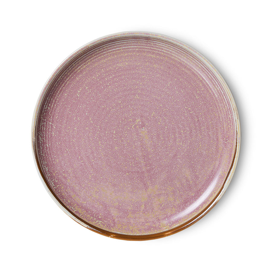 HKliving Chef ceramics: Teller D. ca. 20 cm in rustic pink, Keramik   