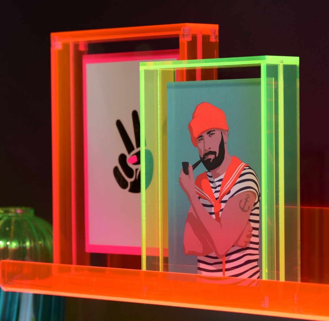 Bilderrahmen TOKIO Neon, 13 x 18 cm, Acryl, orange 