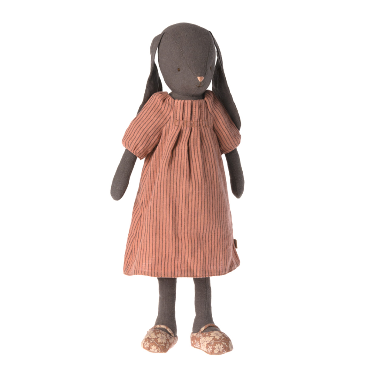Maileg - Brauner Hase Mädchen mit gestreiftem Kleid - Größe 3