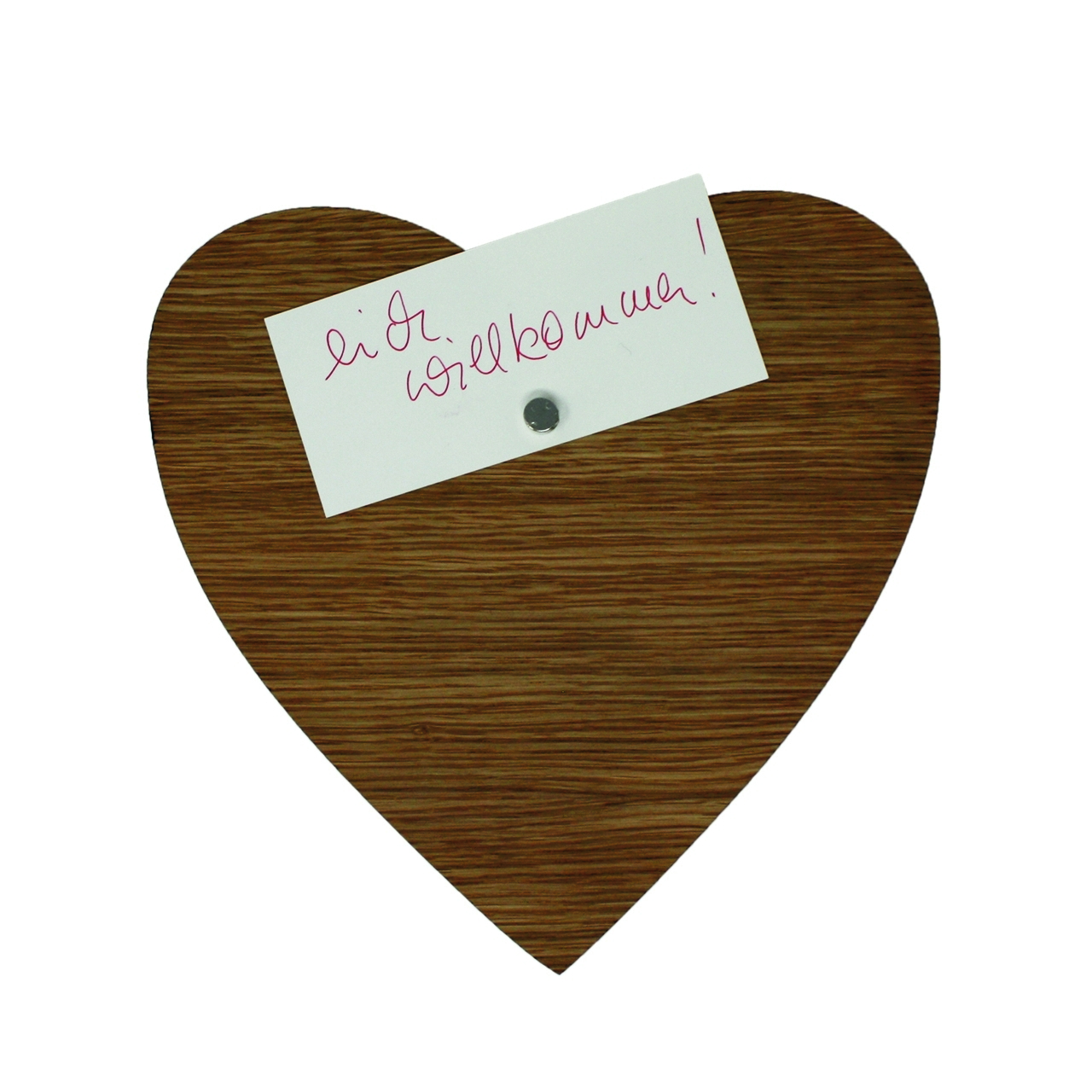 % Raumgestalt "Love is in the air" Herz (18 cm) aus Eiche mit Magnet und DotNail