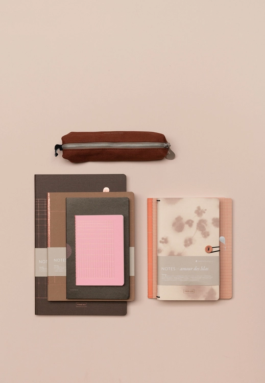 Tinne+Mia Notizbuchknopf - Leinen - Amour des lilas- FSC Mix