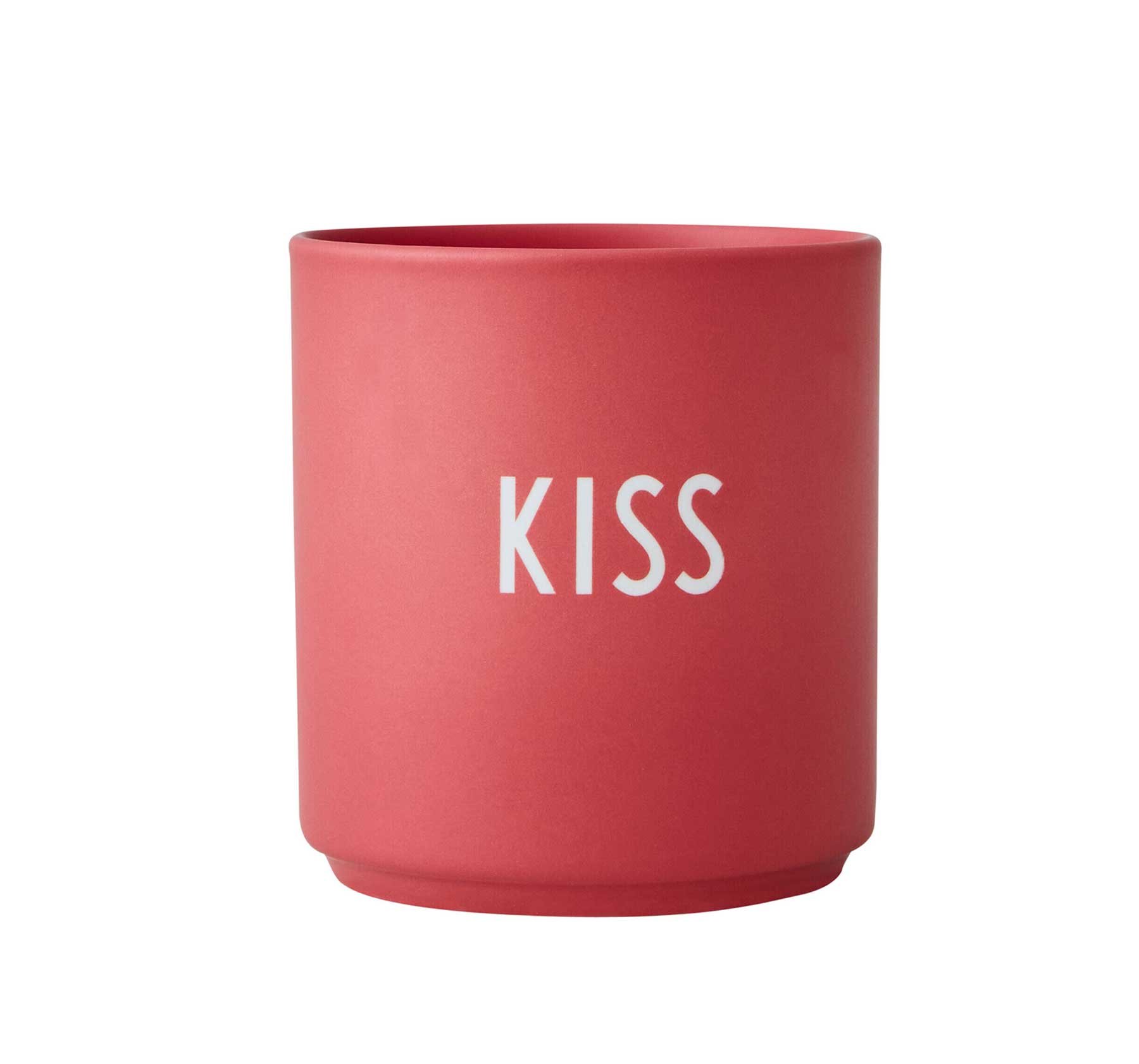 Design Letters Favourite Cup KISS, Becher Porzellan, Farbe: Rose