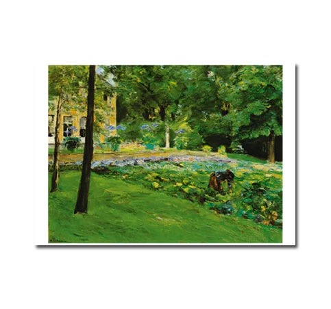 Max Liebermann Postkarte "Kohlfeld am Wannsee, 1917" von Max Liebermann, Kunst
