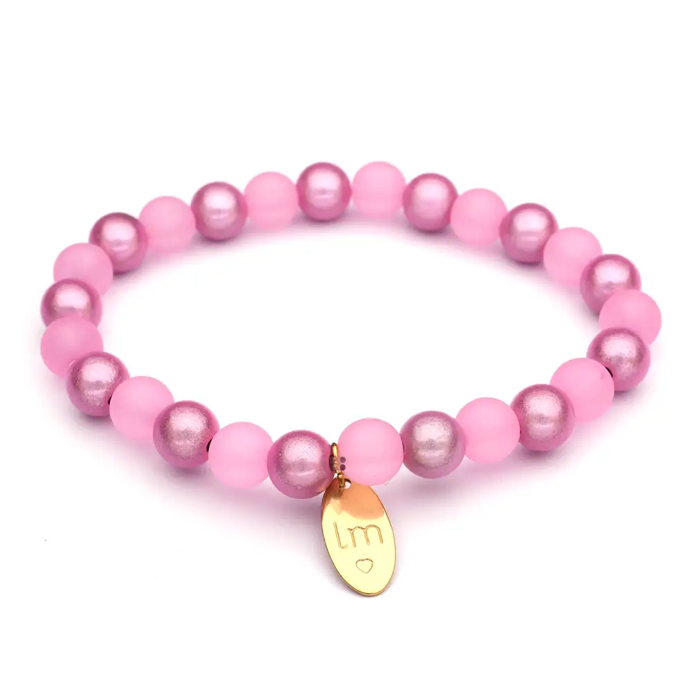 Lot83 LizzyMae Armband Galaxy Pearl - Hellrosa-Eis, Modeschmuck     