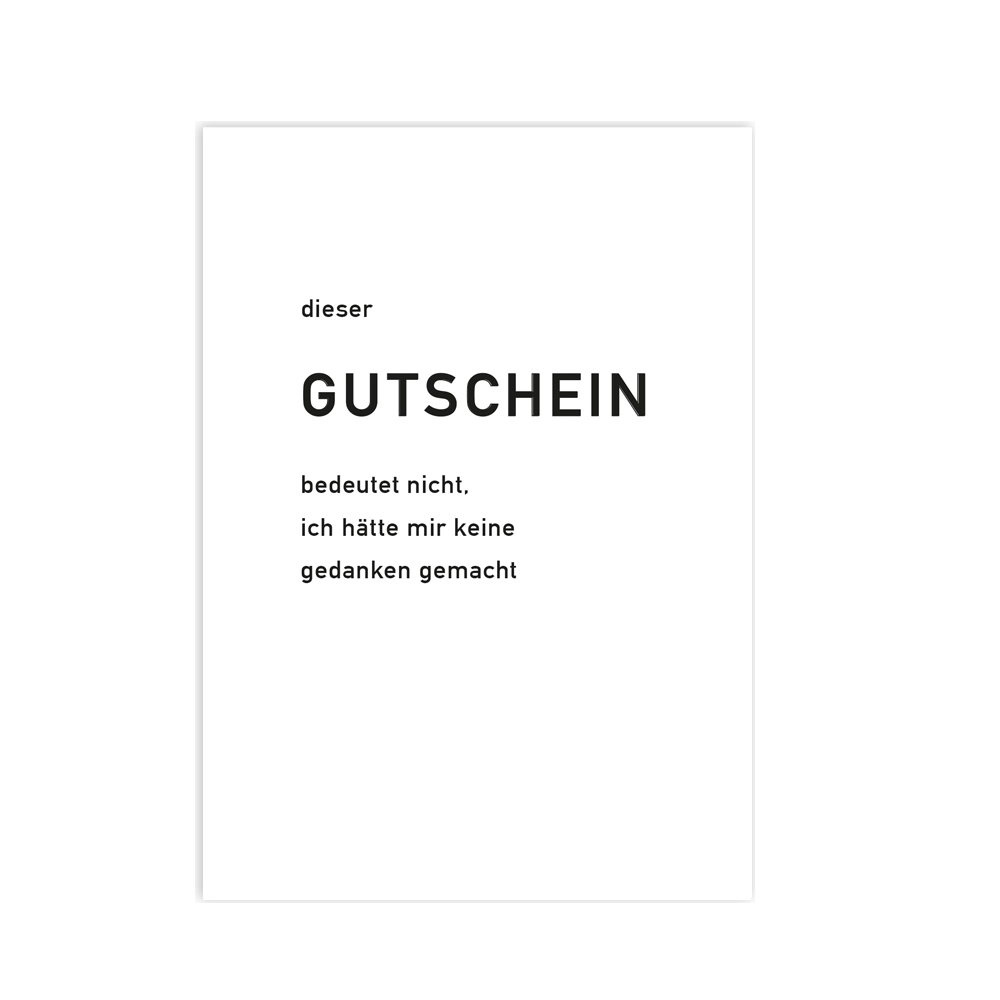 Postkarte Gutschein von not the girl who misses much 