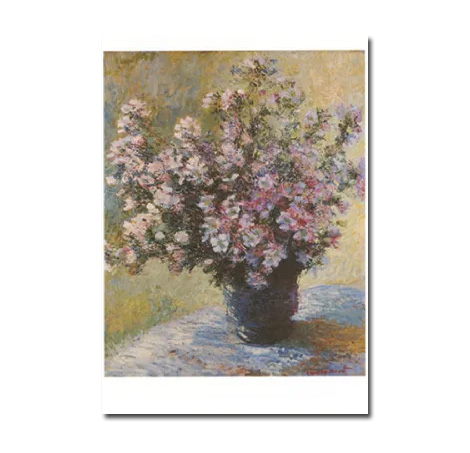 Claude Monet Postkarte Vase mit Blumen, 1881-1882 von Claude Monet   , Kunst