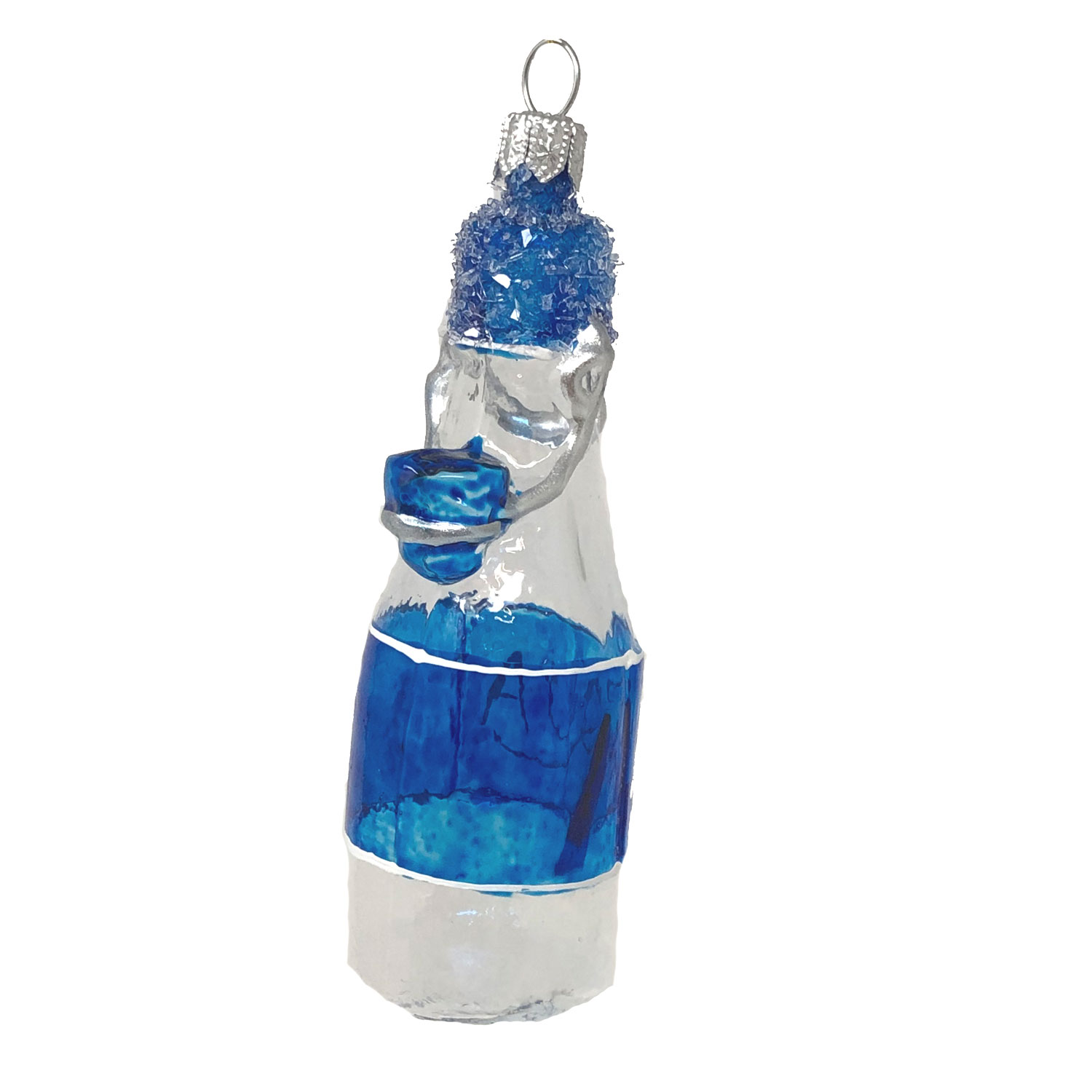 % Christbaumkugel Wasser " AQUA"  Wasserflasche ca. 7,5 cm, Glas  
