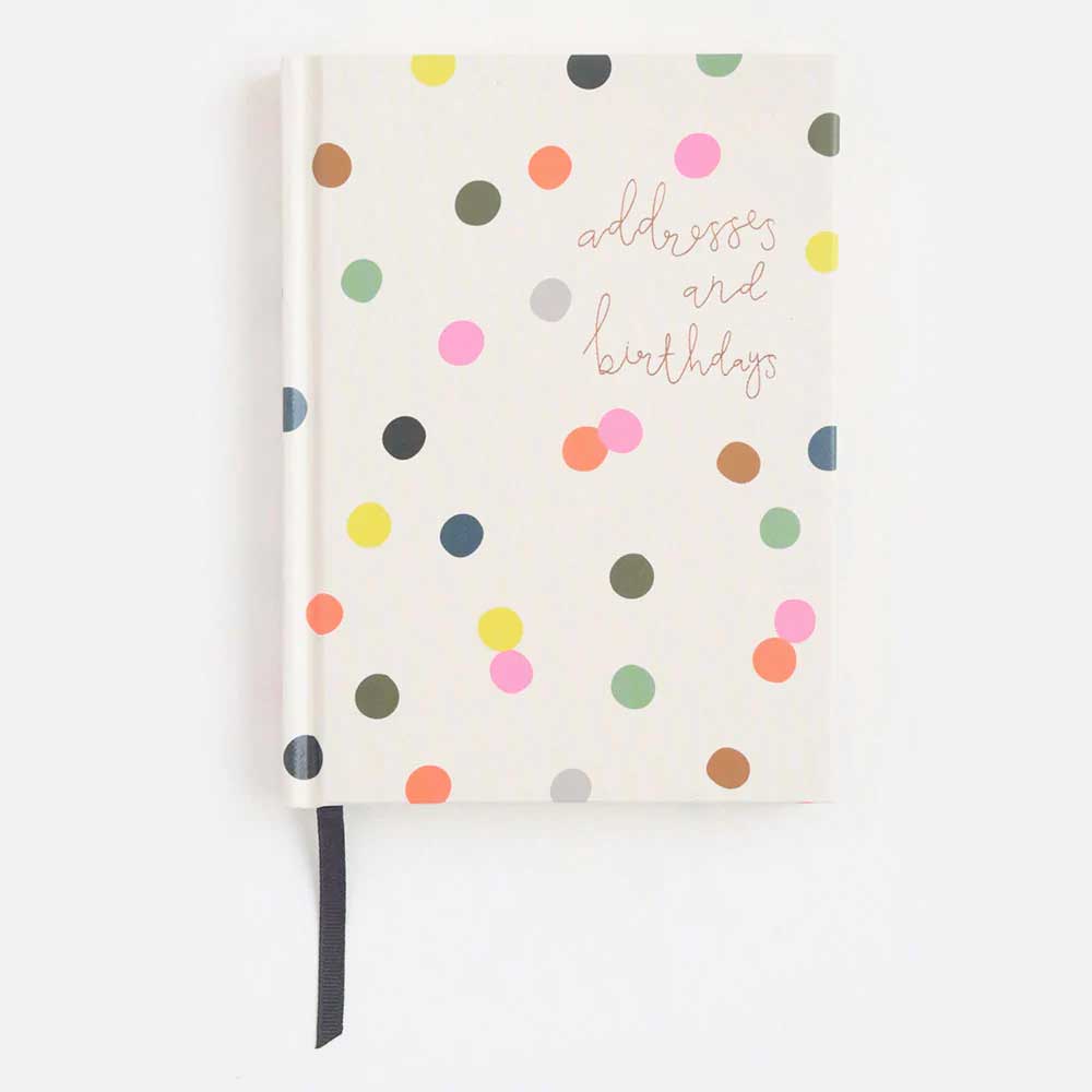 % Caroline Gardner Multi Spot Address & Birthday Book , Adressbuch, Polka Dots