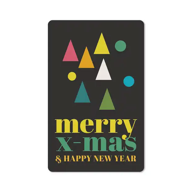 Lunacard Postkarte Weihnachten Merry x-mas