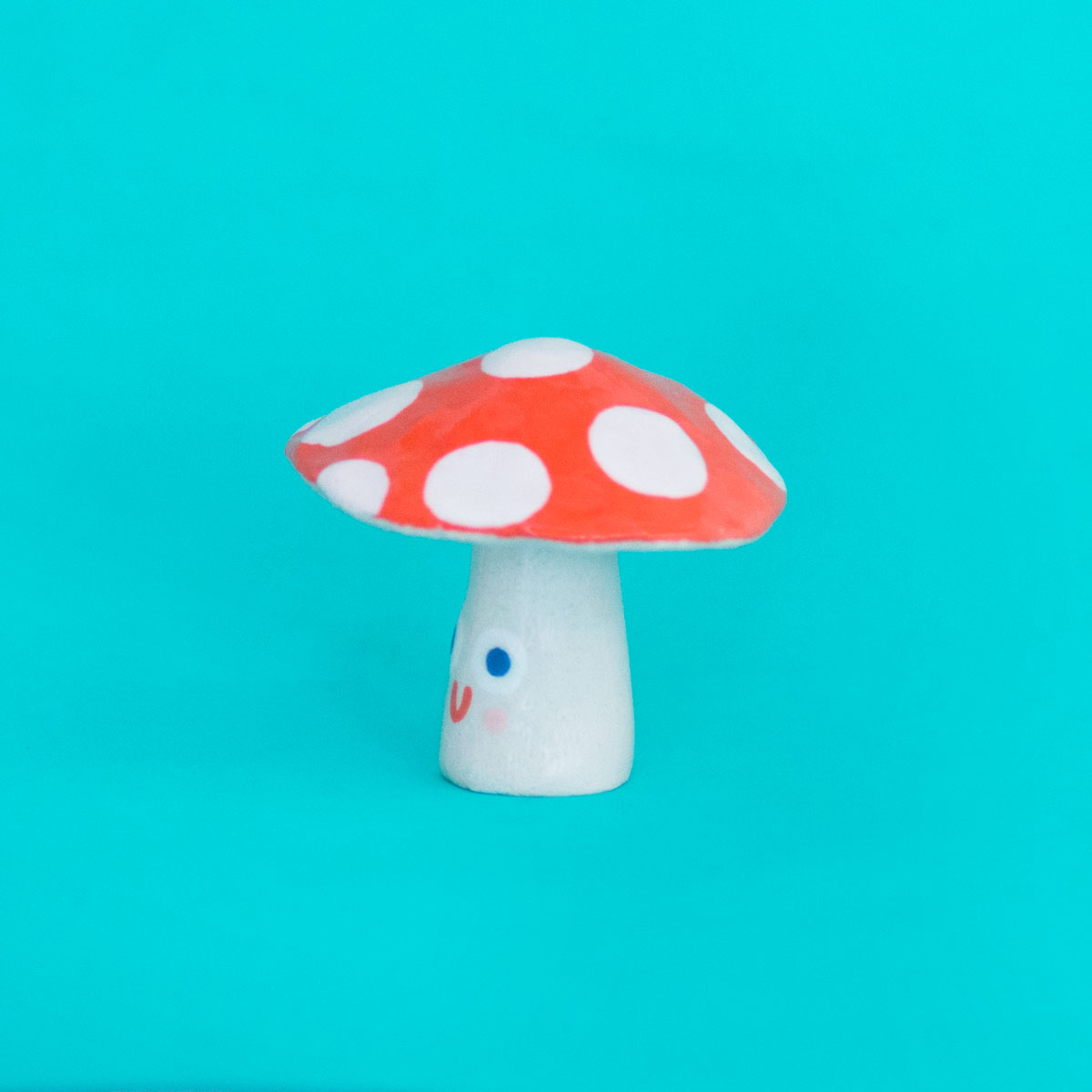 Ana Seixas Kleiner Fliegenpilz aus Portugal, Keramik ca. 6 cm, Handgefertigt 