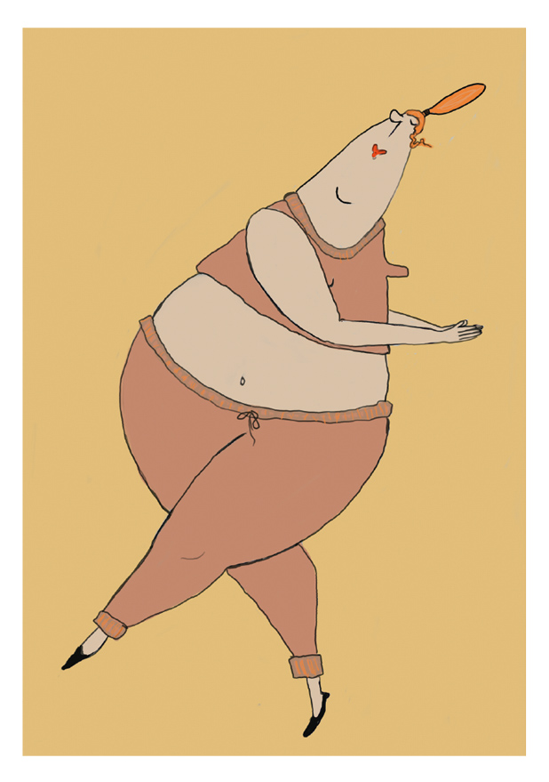 Postkarte kittiekatstudio "Yoga" von kittiekatstudio