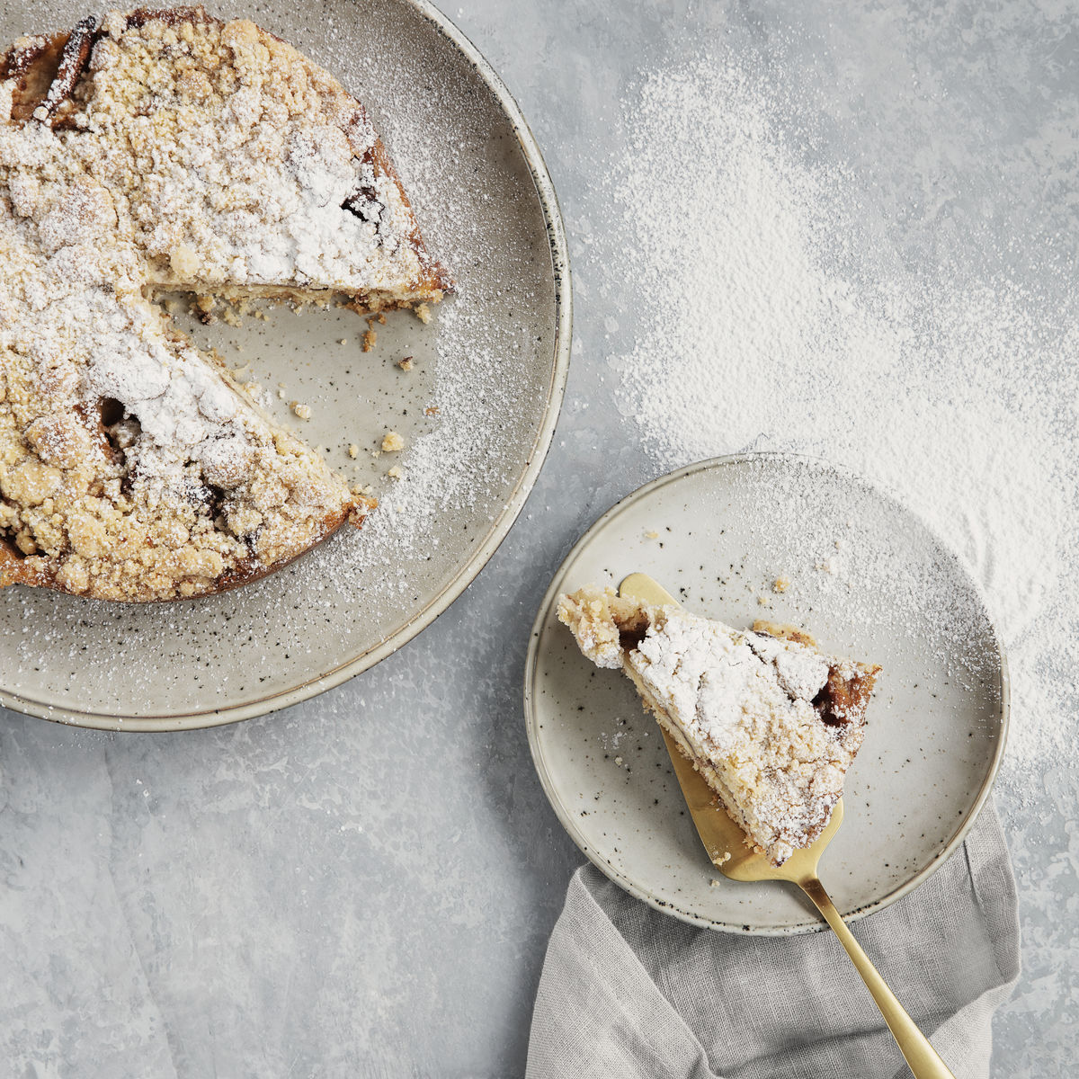 % Kuchen-Set, Tortenset Messing, 2tlg von House Doctor