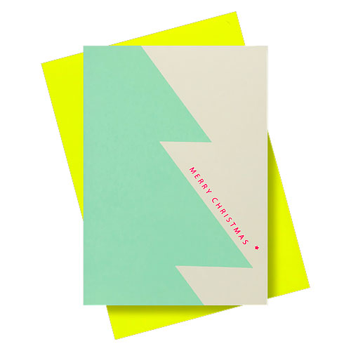 Pink Stories Grußkarte W. Baum Mint, Neon, handbedruckt-xm21