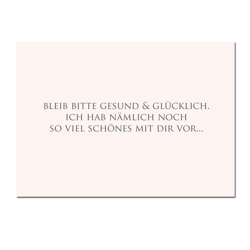 Wunderwort Postkarte "Bleib bitte gesund & glücklich…"... letzte Chance, wird nicht nachgedruckt!