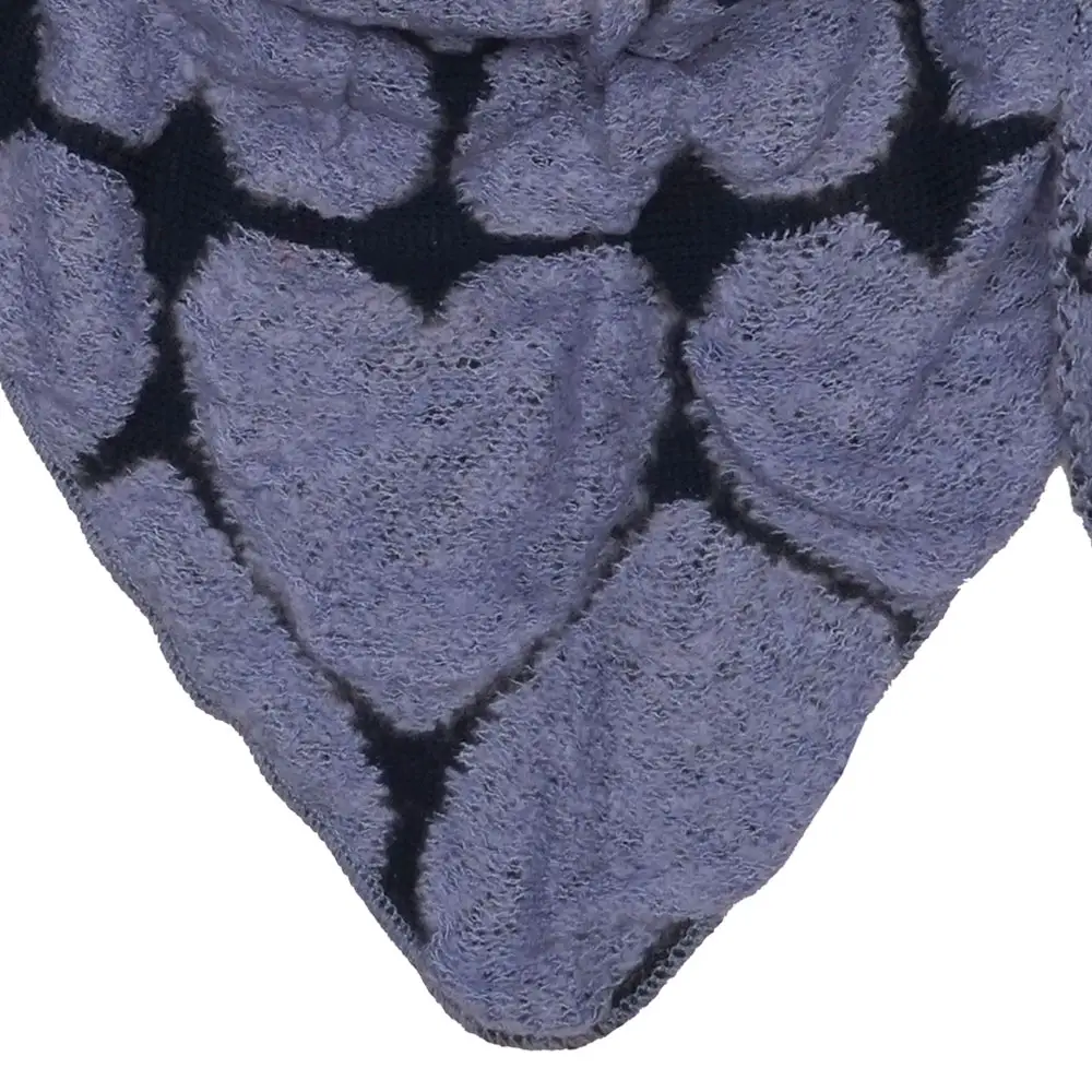 LOT83 Schal Xena 01 mit Herzmotiv , Blau