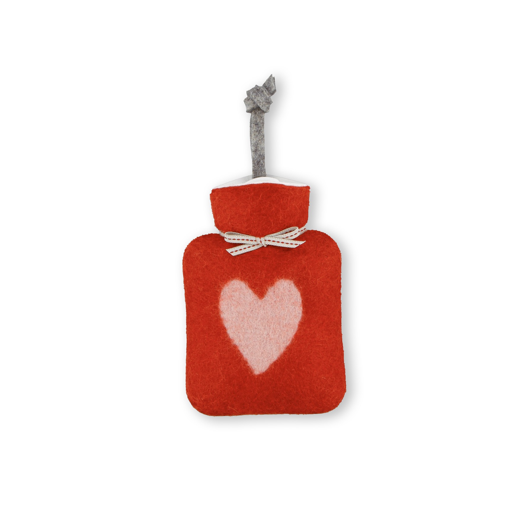 Dorothee Lehnen Miniwärmflasche  Herz rot, ca. 12×16 cm.