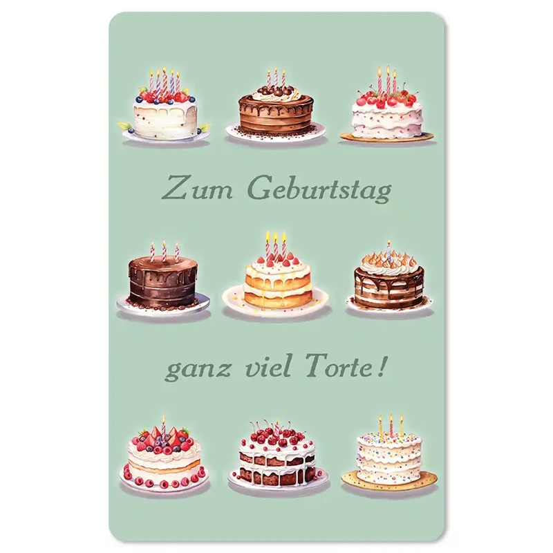 Lunacard Postkarte Ganz viel Torte