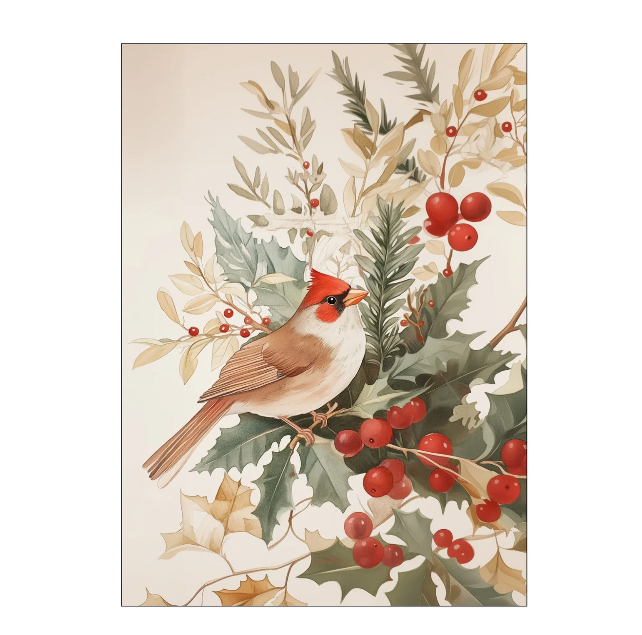 Kunstdruck A4 "Christmas Bird"