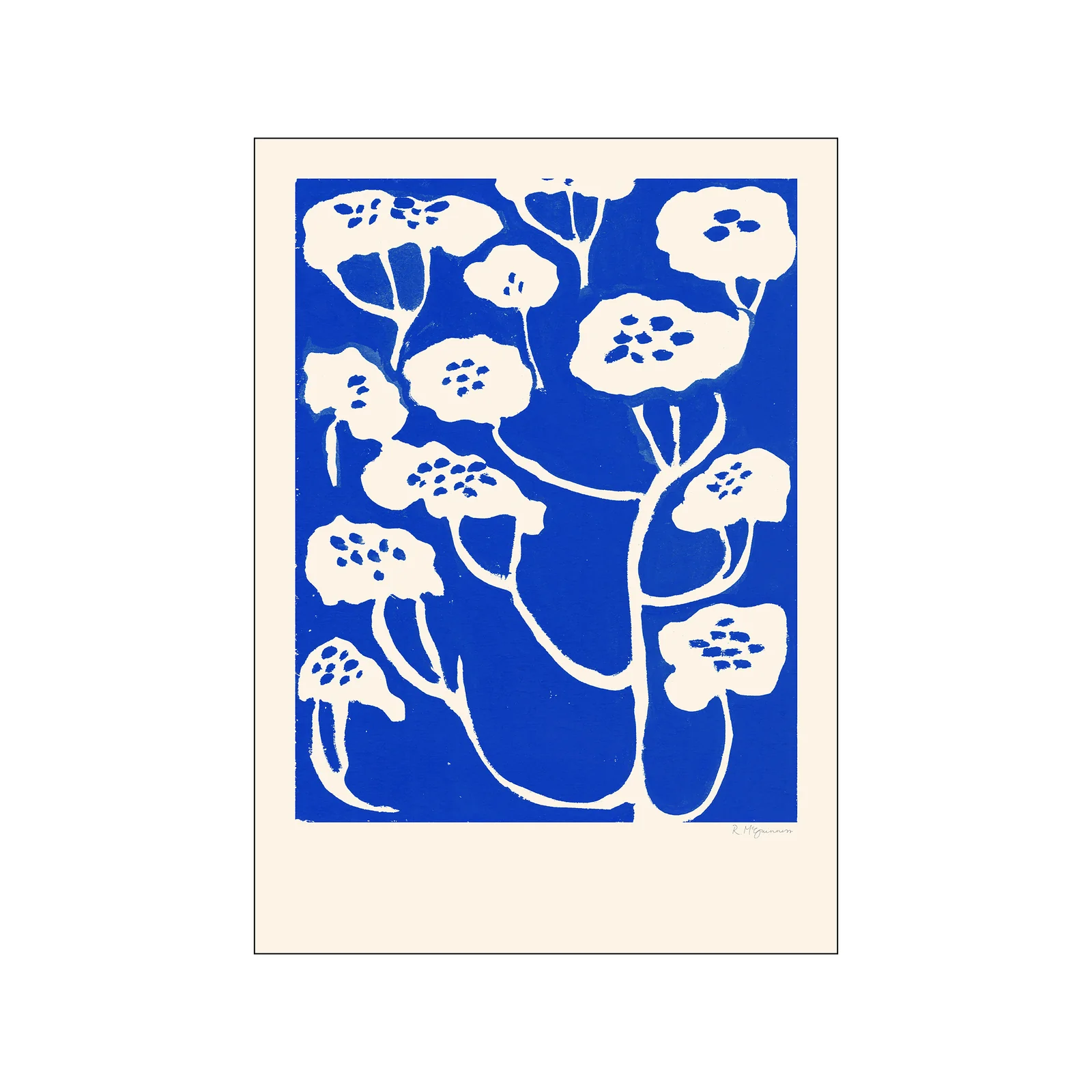 Kunstdruck A4 " Blue Flower"   
