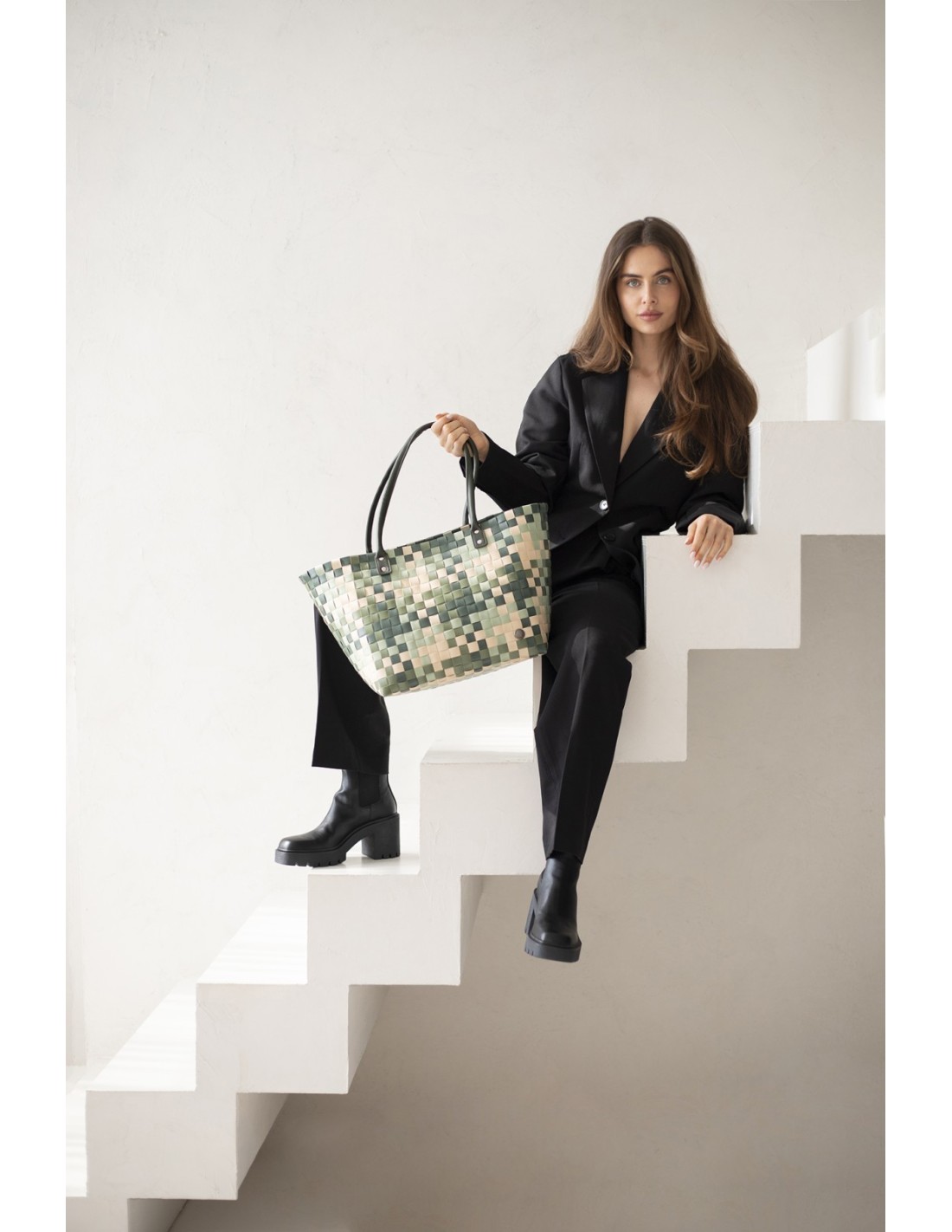 Handed By Mingle - Shopper ,  PU Griffe , Farbe: Forest Green Mix