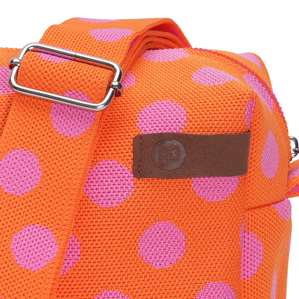 LOT83 Umhängetasche Megan 26, Punkte Orange-Pink