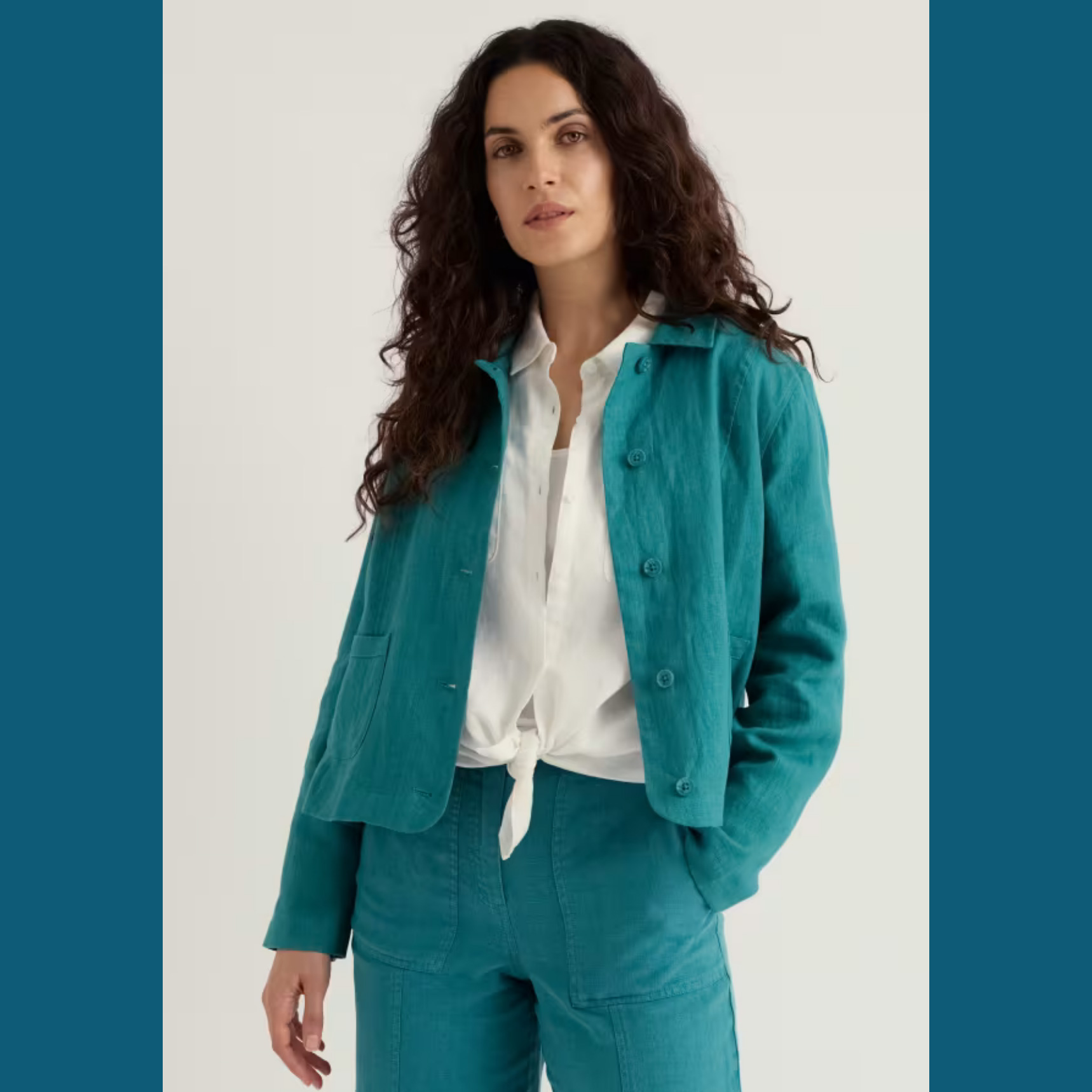 SEASALT CORNWALL Arame Leinenjacke, Farbe Deep Dive