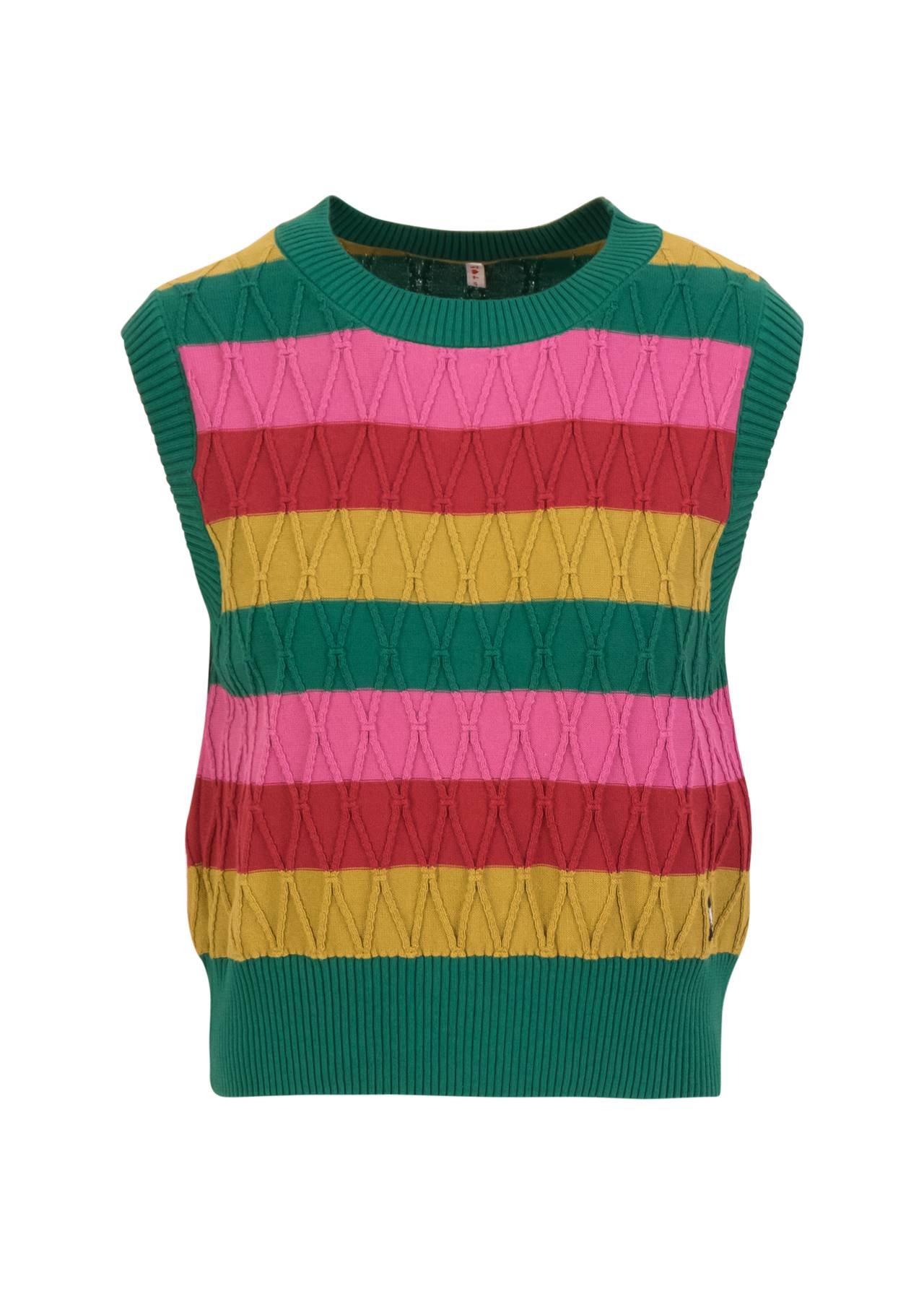 Blutsgeschwister Strick-Pullunder Carnaby Candy - little party stripe knit