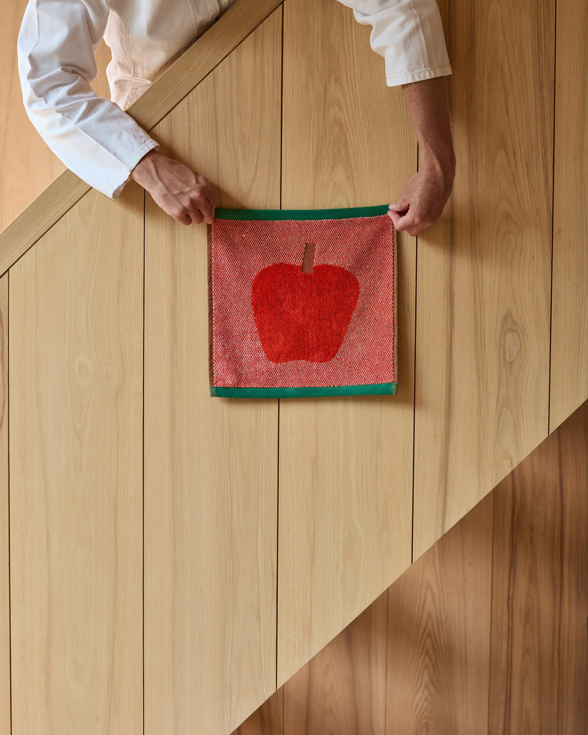 Donna Wilson kleines Handtuch/ Waschlappen TUTTI FRUTTI, Apfel, Frottee, ca. 30 cm x 30 cm