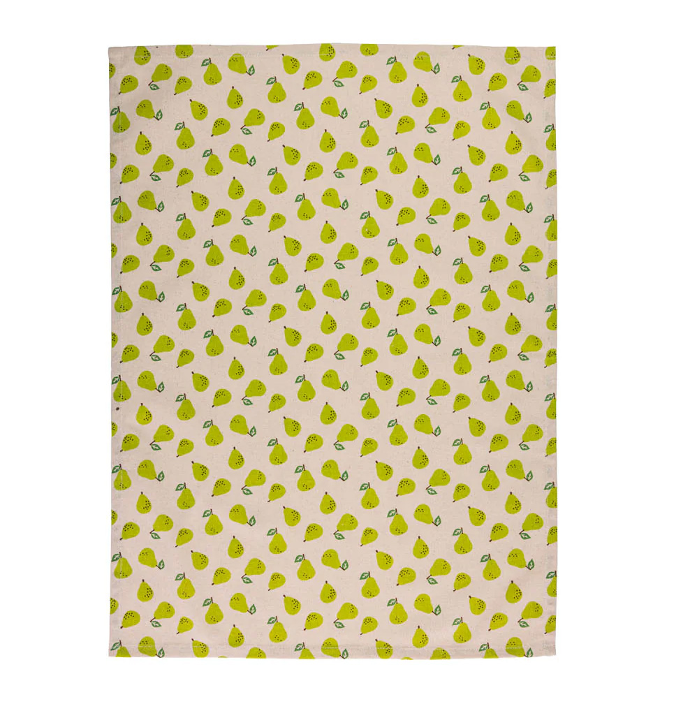 VINTAGE GARDEN Geschirrtuch Birnen, Biobaumwolle, ca. 50 x 70 cm
