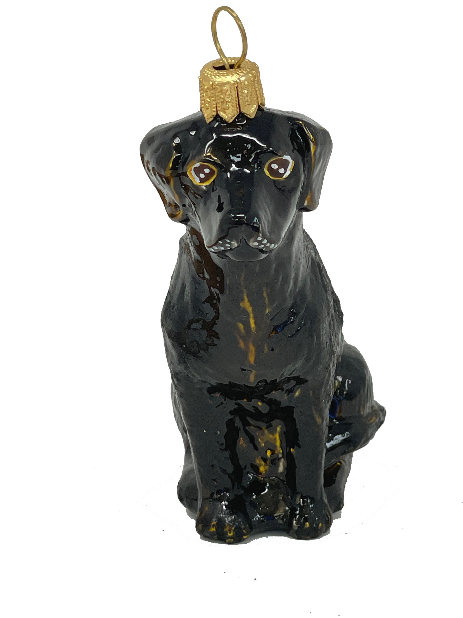 Christbaumkugel Hund schwarz/dunkel, ca. 8,5 cm