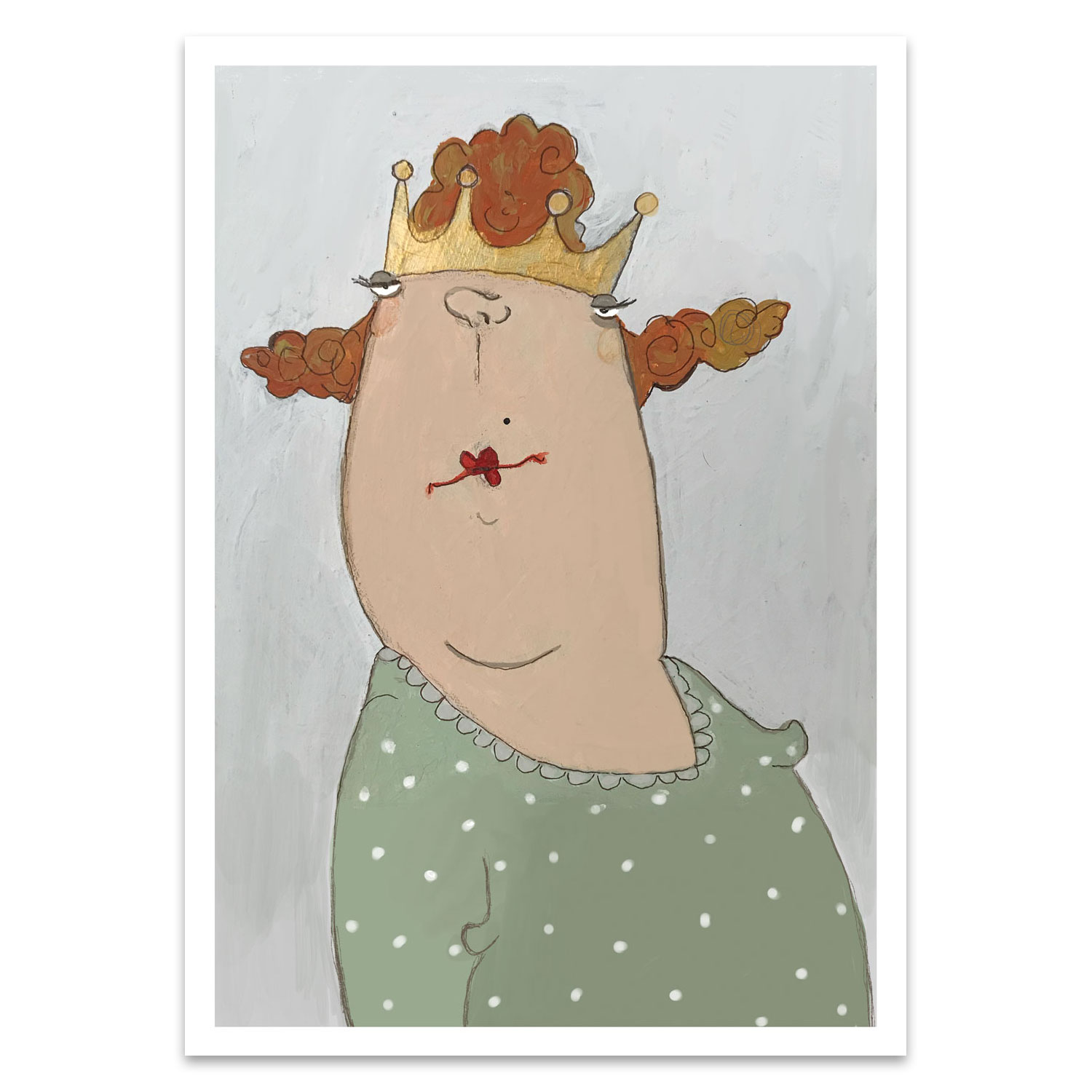 Postkarte kittiekatstudio "Princess" von kittiekatstudio, Katze