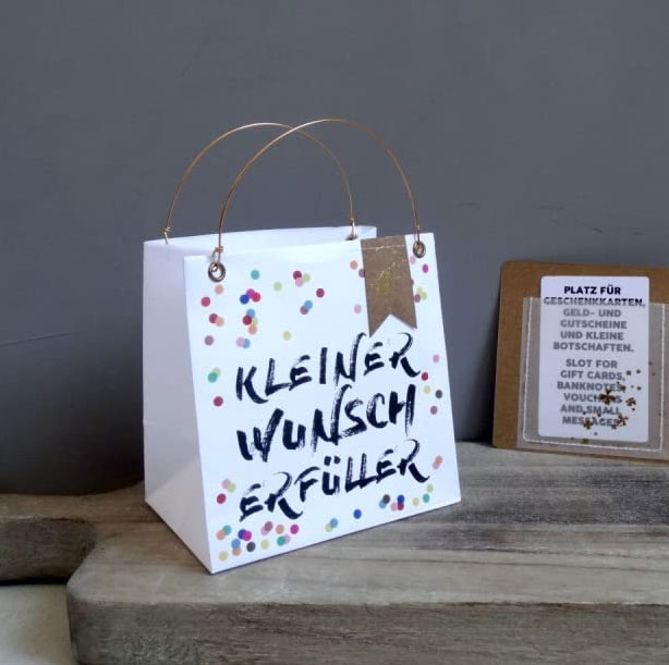 Good old friends Gutscheintüte Kleiner Wunscherfüller, ca.  12 x 17 x 8 cm 