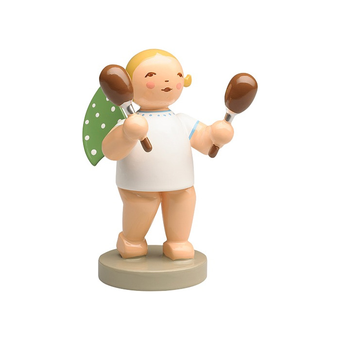 Wendt & Kühn Engel mit Maracas, blonde Haare
