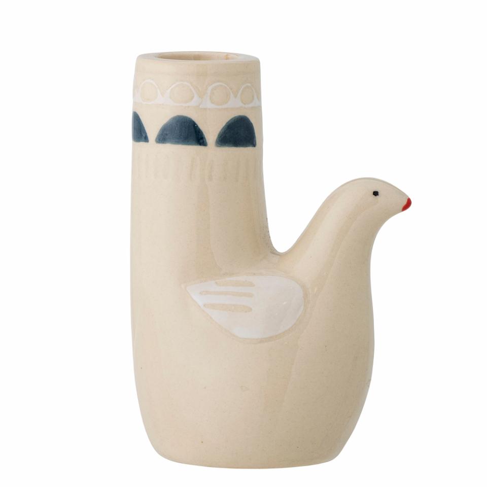 Trudy Kerzenhalter, Weiß, Steingut, Höhe ca. 11,5 cm von Bloomingville  