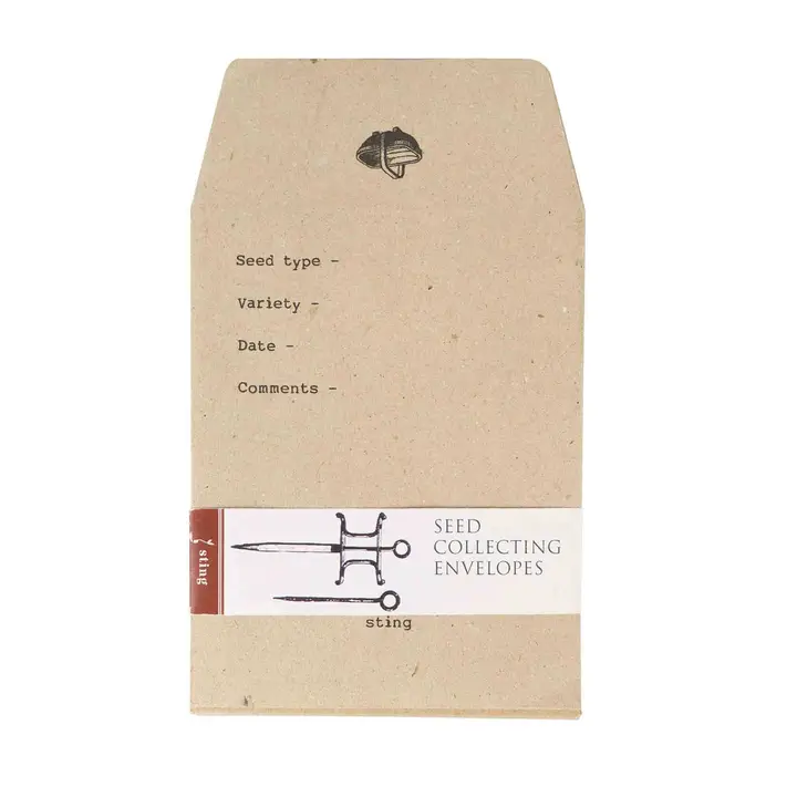 Umschläge für Samen, 10er Set, zum Sammeln von Samen, ca. 13 x 10 x 1,2 cm für Gartenliebhaber aus England