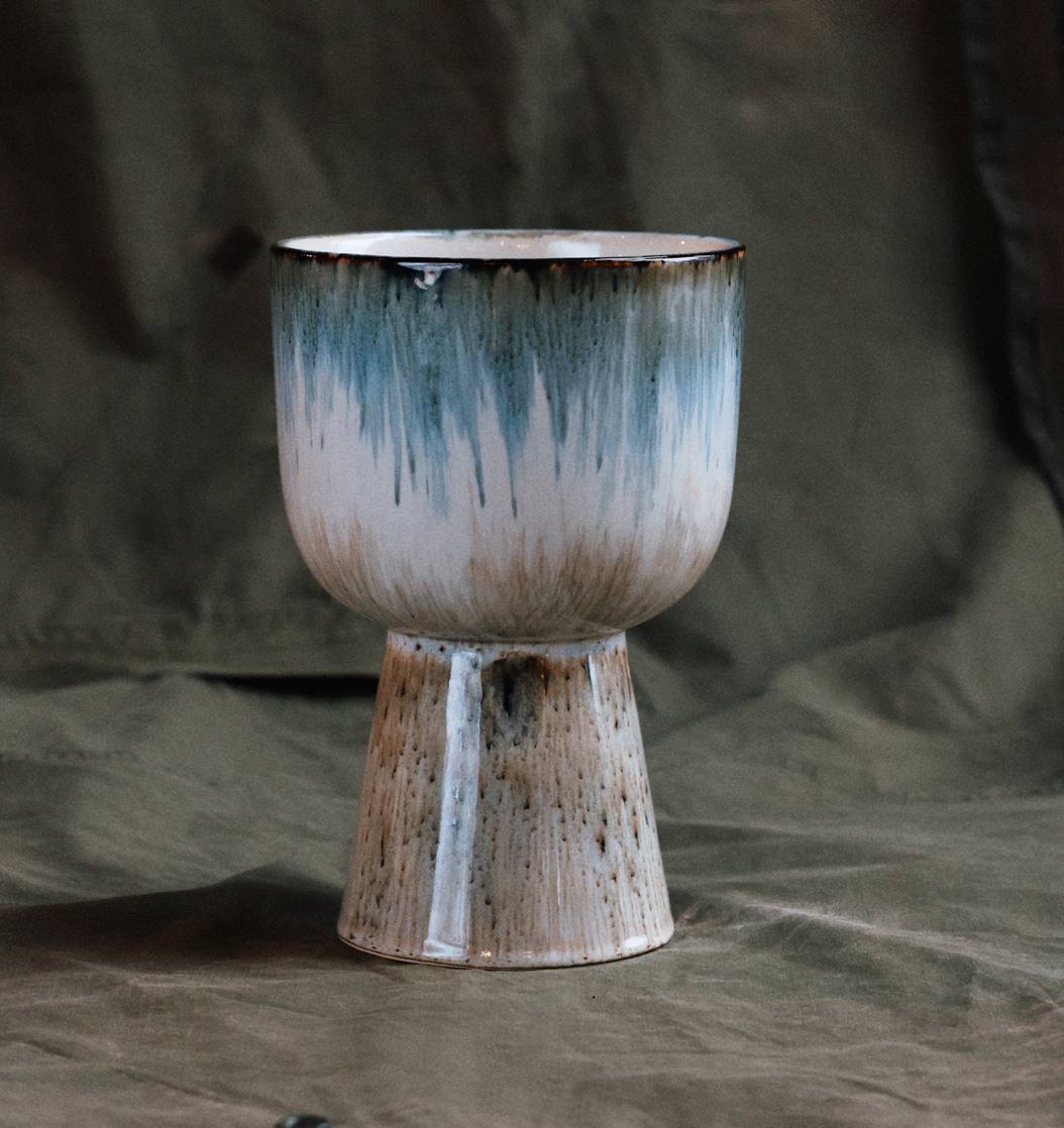 HKliving Retro flower pot glacier,  ca. 24 cm