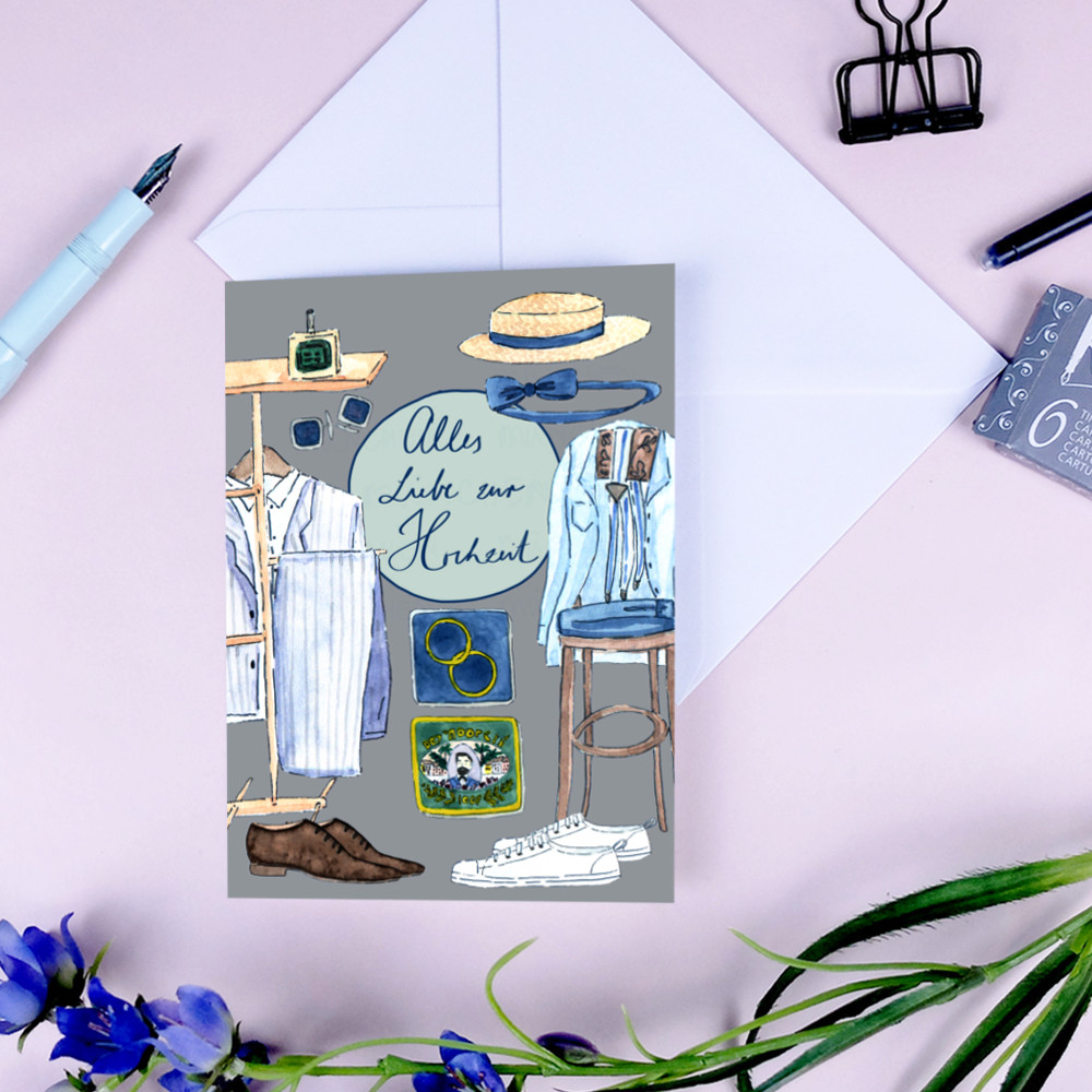 Hochzeitskarte 2 Boys Wedding von Wonder Of Today