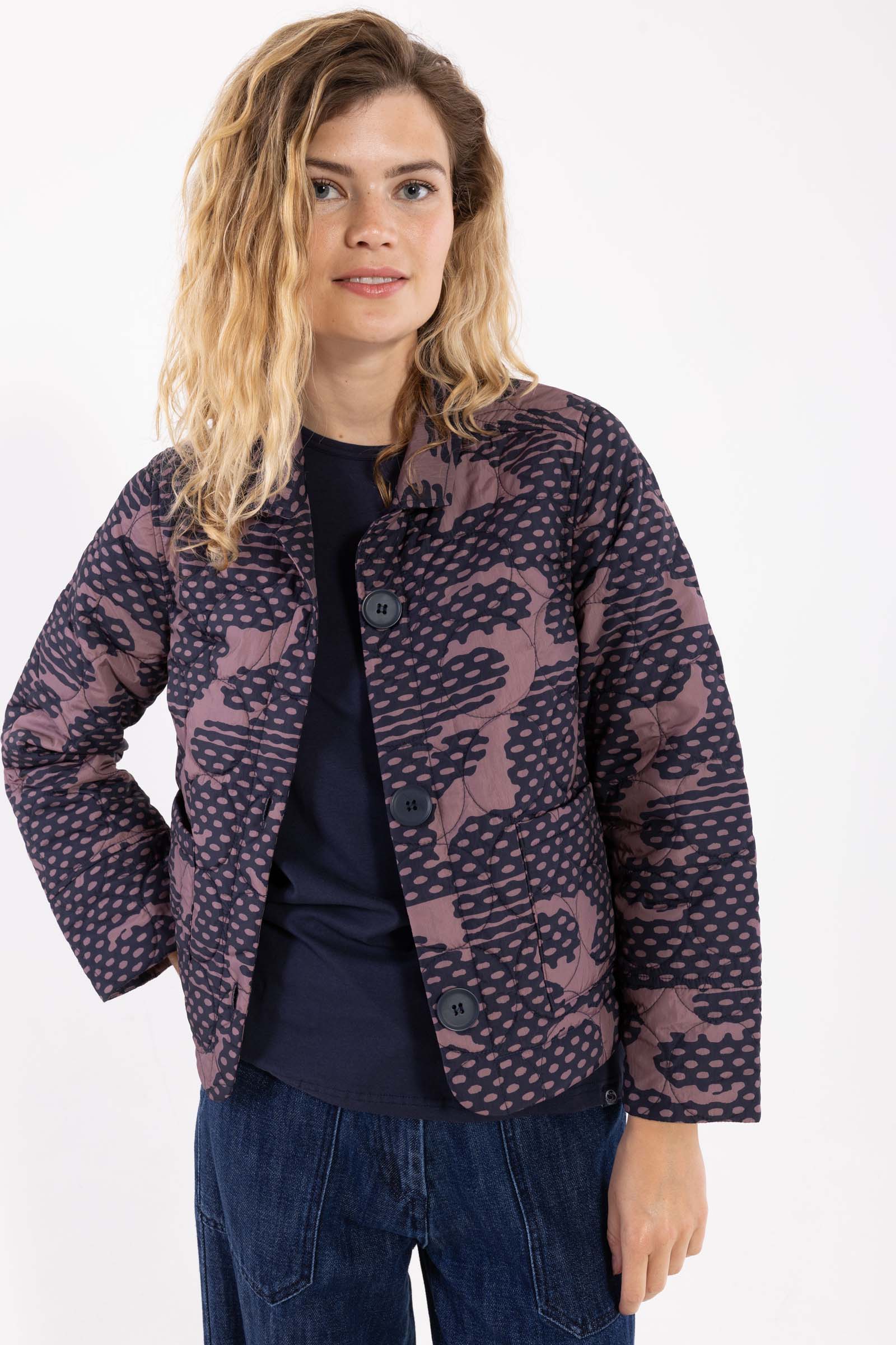 Danefae Danekind Thermo Blazer Navy/Mauve HALFTONE