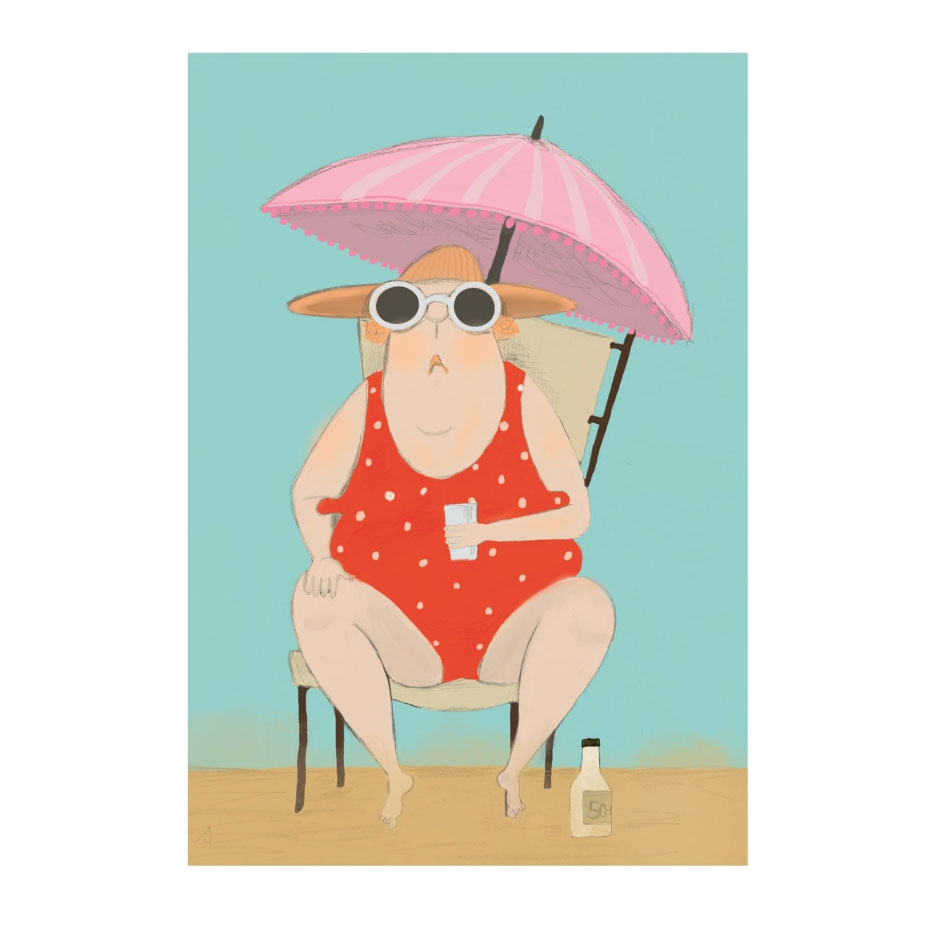 Postkarte kittiekatstudio "sommer" von kittiekatstudio