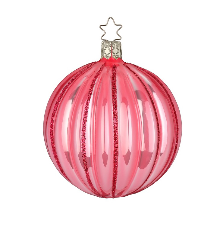 Inge Glas Christbaumkugel SÜßer GLANZ, Rosa, D. 7,5 cm, Die Nussknacker Suite
