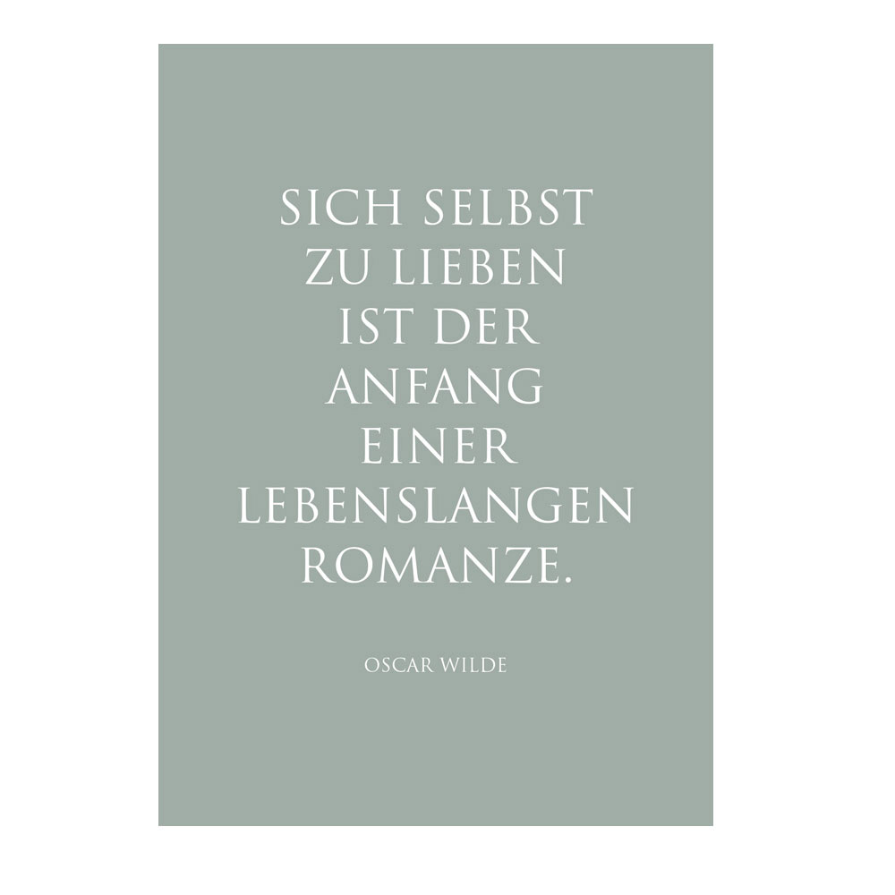 Wunderwort Postkarte "SICH SELBST ZU LIEBEN...."