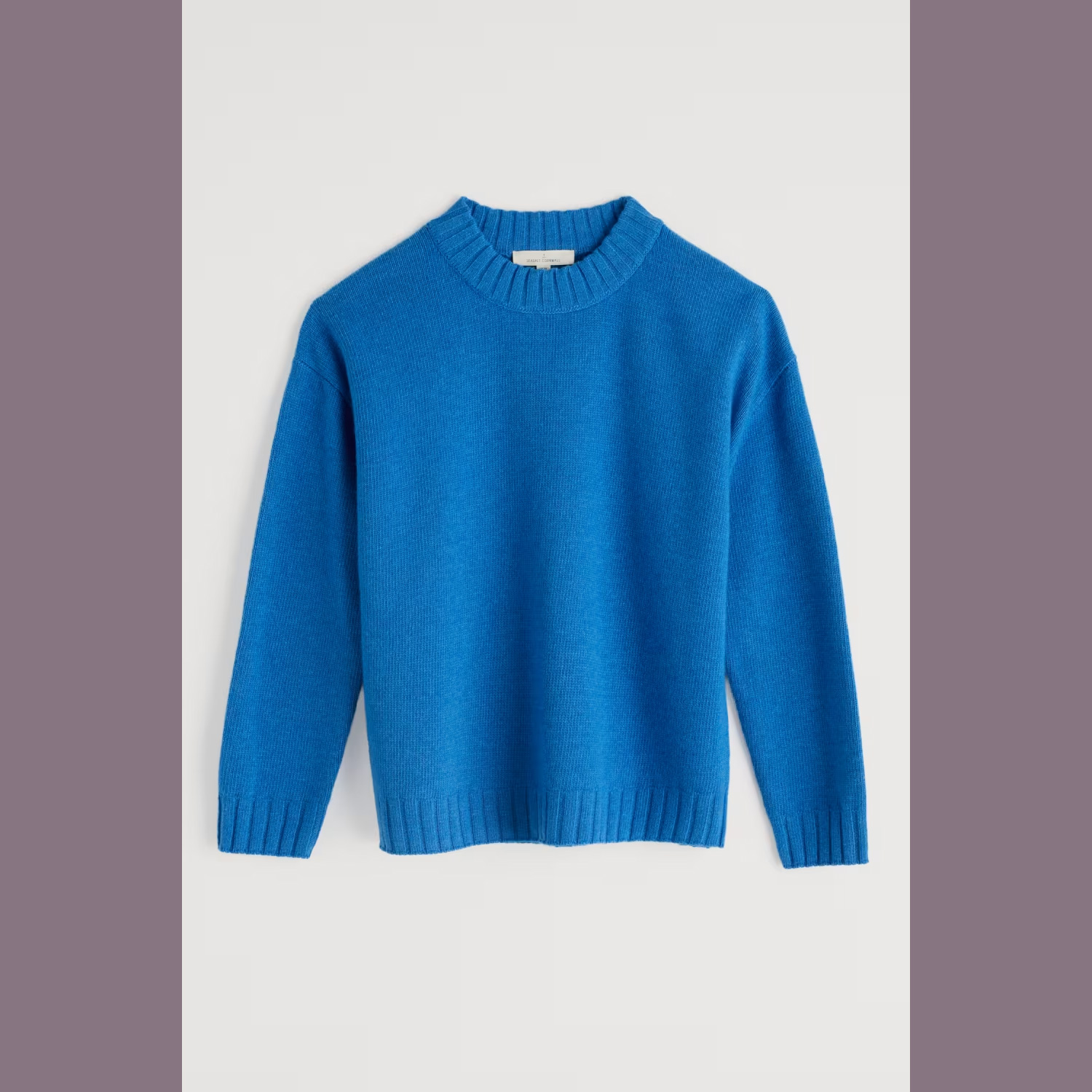 % SEASALT CORNWALL Pullover Evening Bay Crew Neck Jumper, Farbe: Jetty Blau