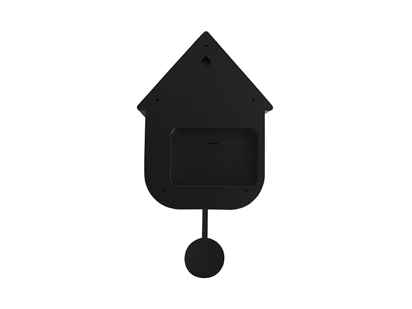 Wanduhr CUCKOO, Moderne Kuckucksuhr, Schwarz, Uhr  