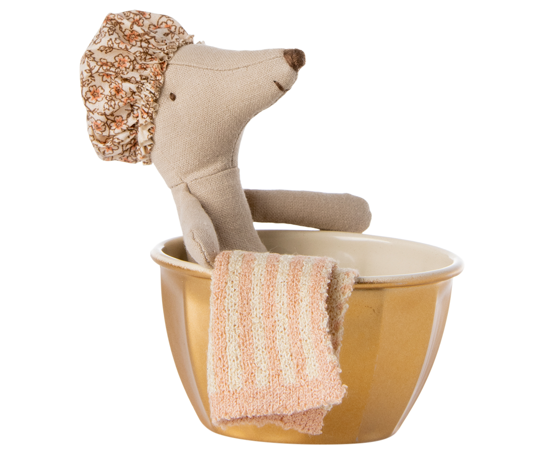 Maileg Wellness-Maus, Große Schwester, ca. 15 cm , Maus in der Wanne 