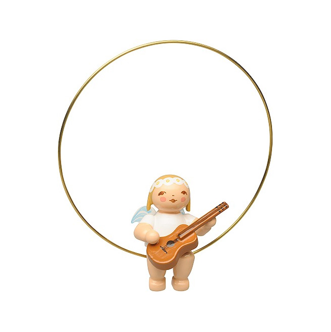 Wendt & Kühn Christbaumengel im Ring, mit Gitarre, zum Hängen   