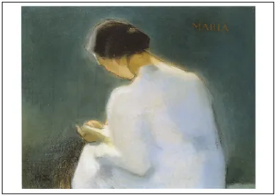 Postkarte Helene Schjerfbeck "Maria, 1909" Kunst 