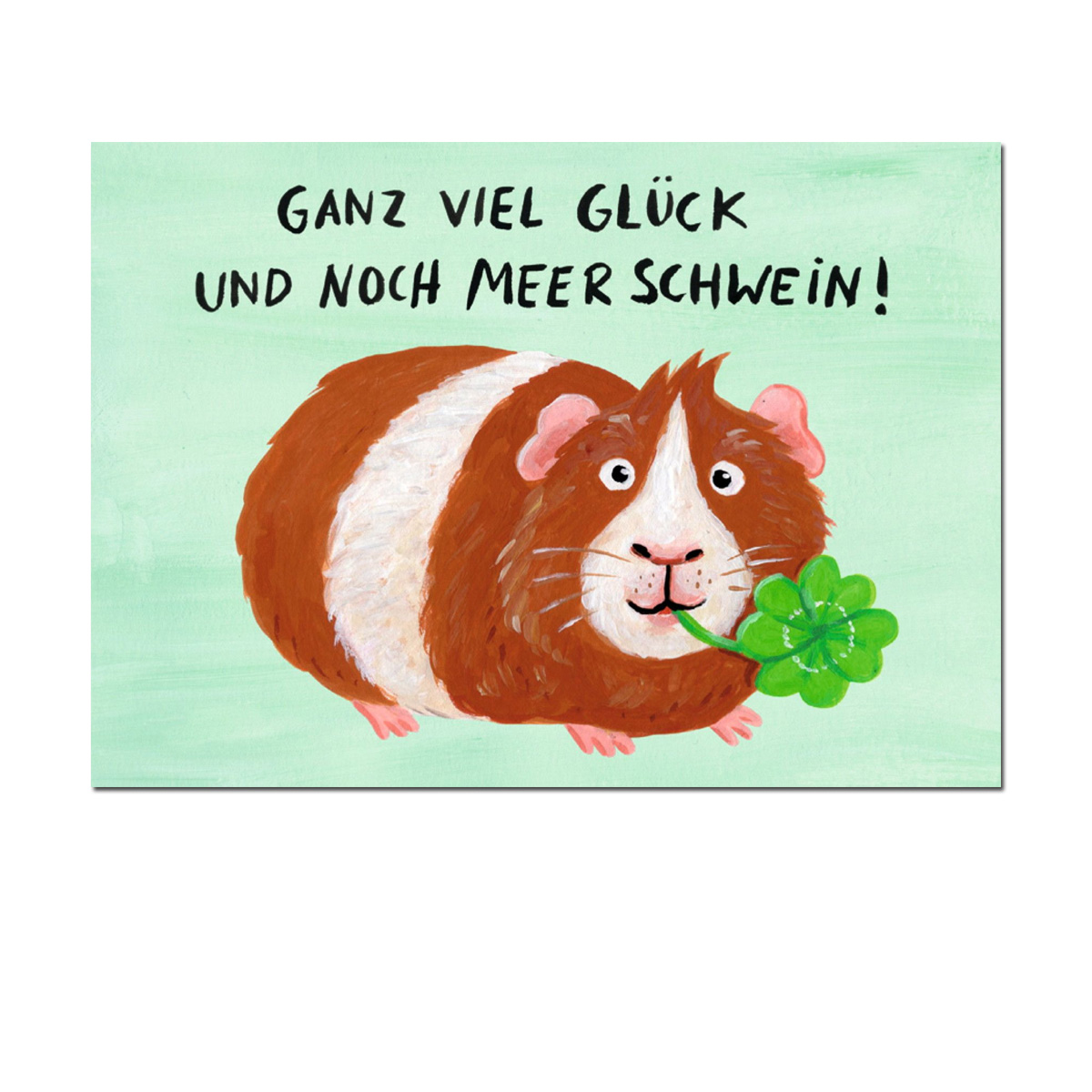   Inkognito Postkarte  Meer Schwein 