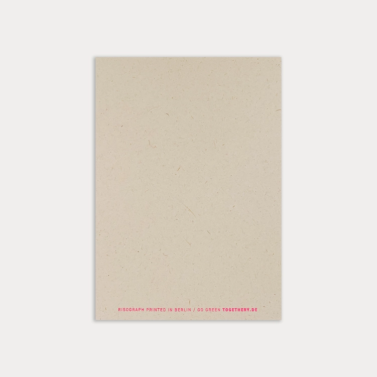 Feingeladen Postkarte TYPO »Herz« Neon Pink, RISO handgedruckt