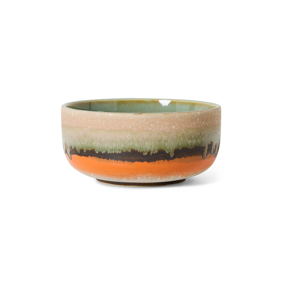 HKliving 70's  bowl, dessert bowl, BURST Siebziger Jahre Geschirr, Keramik, D. ca. 12,5 cm