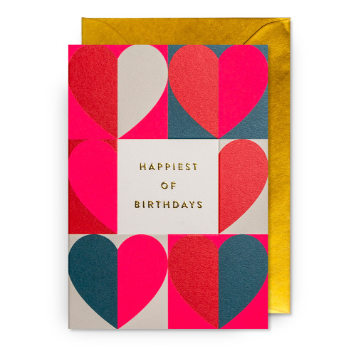Doppelkarte "Happiest Of Birthdays" von Postco